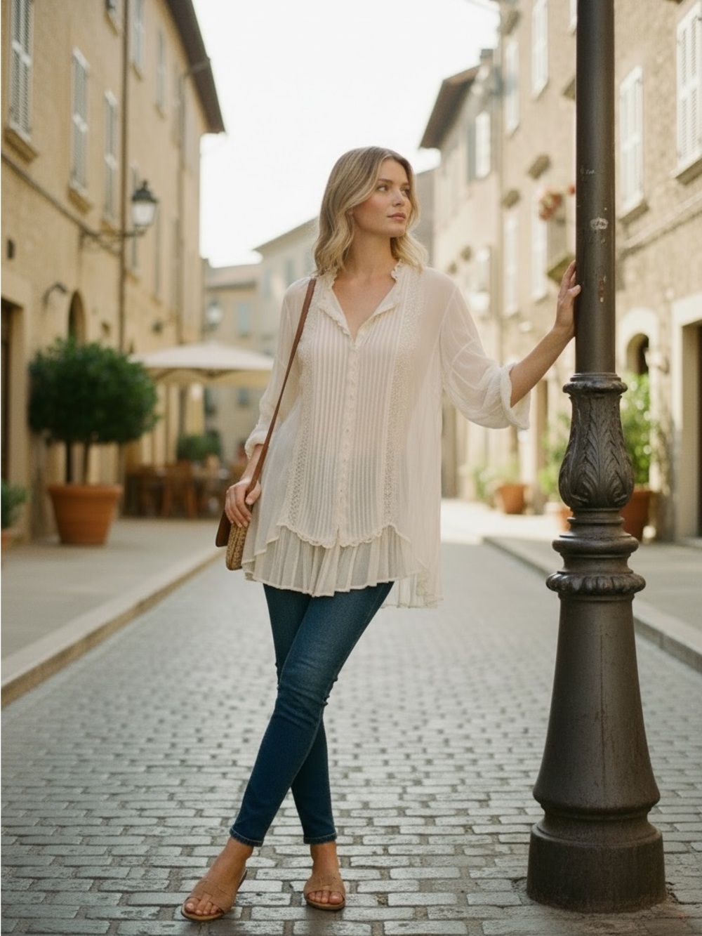 Roberto Cavalli Sheer Tunic Blouse